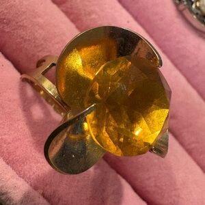 Sarah cov  Gold and Yellow Gemstone Ring